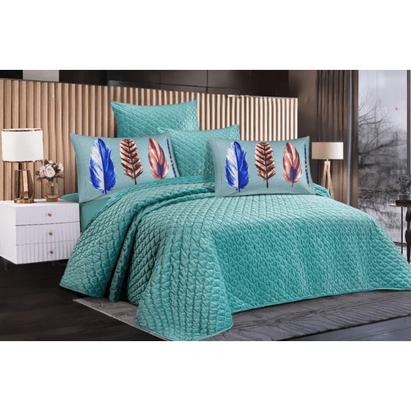 Gloria & Lawendy Velvet Multi Colors Blanket Set Model 5001- 5 Pieces