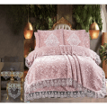 Gloria & Lawendy Multi Color Velvet Bedspread Set Model 1020 - 7 Peices