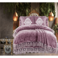Gloria & Lawendy Multi Color Velvet Bedspread Set Model 1020 - 7 Peices