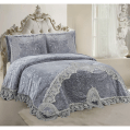 Gloria & Lawendy Multi Color Velvet Bedspread - 4 Pieces