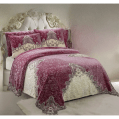 Gloria & Lawendy Multi Colors Velvet Bedspread Set - 4 Pieces