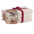 jacquradina - Tulip towel set - 30x30 - White , Beige , Pistachio , Black