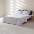 TM home - Luxury Cotton Percale Flat Sheets – 3-Piece Set - Multiple sizes - Multiple colors