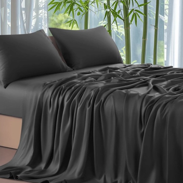 TM home - Luxury Cotton Flat Sheets with Satin Feel – 3-Piece Set - Multiple sizes - Multiple colors