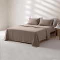 TM home - Luxury Cotton Flat Sheets with Satin Feel – 3-Piece Set - Multiple sizes - Multiple colors