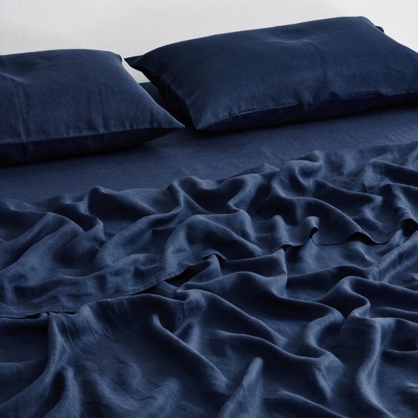 TM home - Luxury Cotton Flat Sheets with Satin Feel – 3-Piece Set - Multiple sizes - Multiple colors