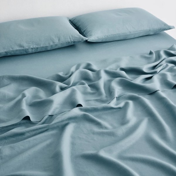 TM home - Luxury Cotton Flat Sheets with Satin Feel – 3-Piece Set - Multiple sizes - Multiple colors