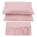 TM home - Luxurious Cotton Fitted Sheet Set with Satin Feel – 3-Piece Collection - Multiple sizes - Multiple colors
