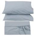 TM home - Luxurious Cotton Fitted Sheet Set with Satin Feel – 3-Piece Collection - Multiple sizes - Multiple colors