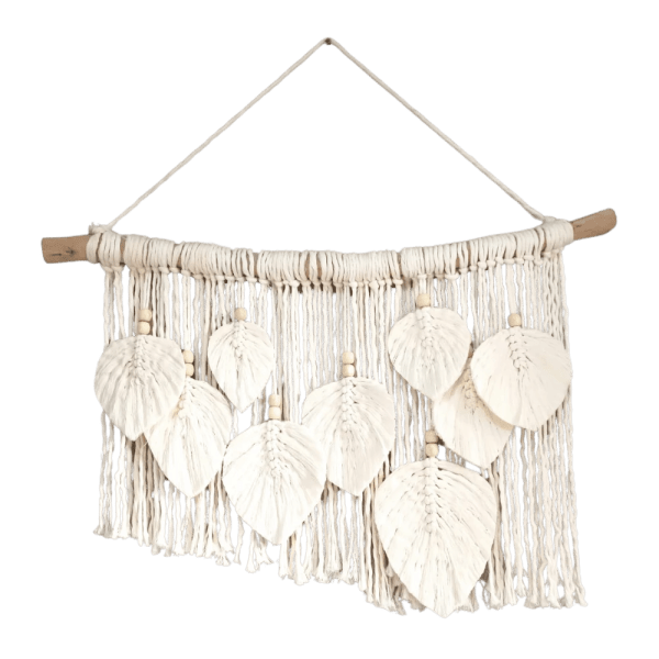 H&S Home Decor - Whity Feathers Macrame