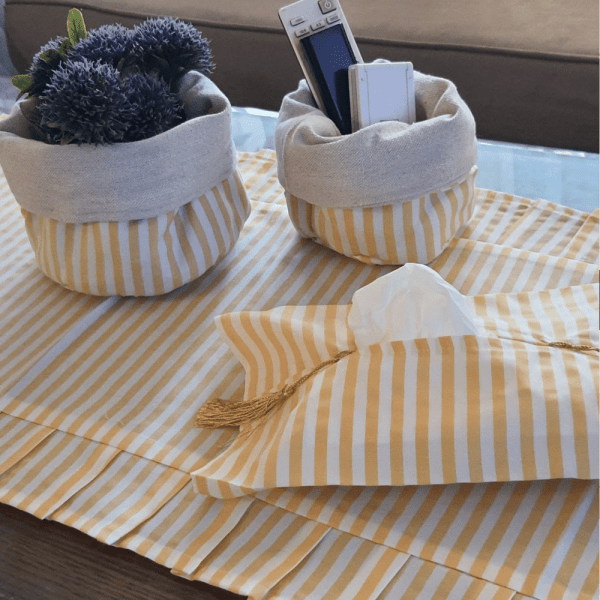 H&S Home Decor - Shine Yellow table Runner Set