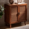 H&S Home Decor - Rich Wooden Rattan Cabinet