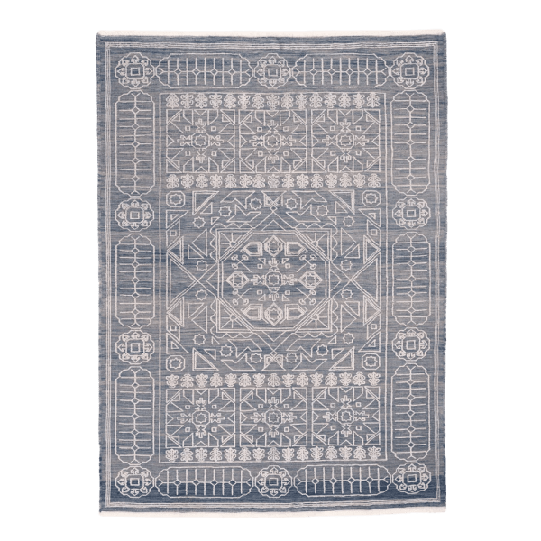 kiliim- Blue Pendant Hand-knotted Carpet - Muliple sizes