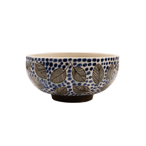 kiliim- Blue Dots Serving Bowl