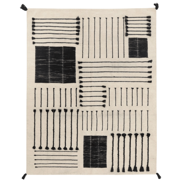 kiliim- Black Sediments Rug - Muliple sizes