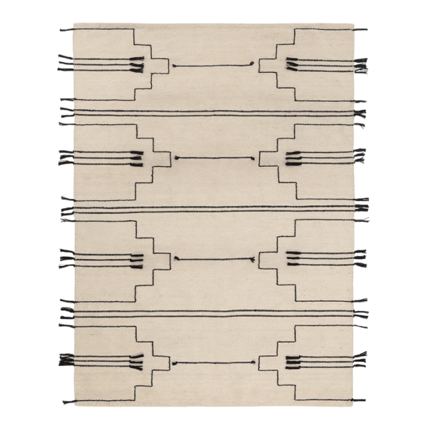 kiliim- Black Drift Rug - Muliple sizes