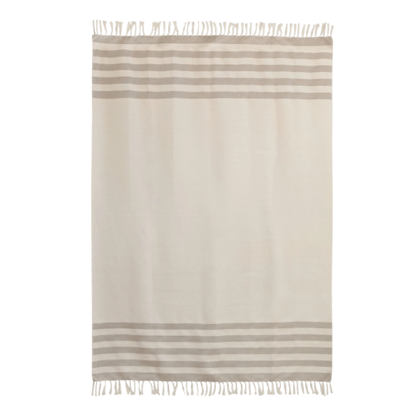 kiliim- Beige Stripes Throw