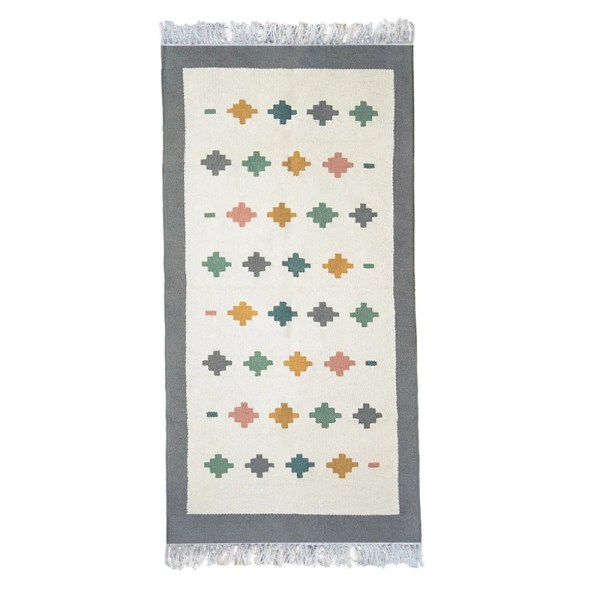 kiliim Pastel Tiles Rug , 100% wool & multi sizes