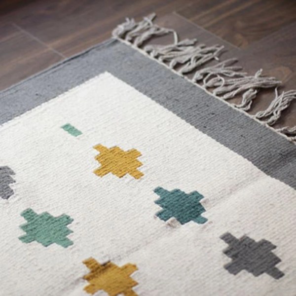 kiliim Pastel Tiles Rug , 100% wool & multi sizes