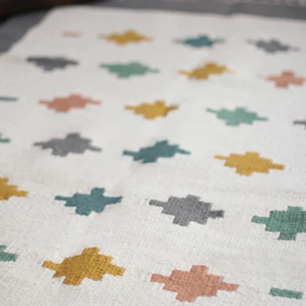 kiliim Pastel Tiles Rug , 100% wool & multi sizes