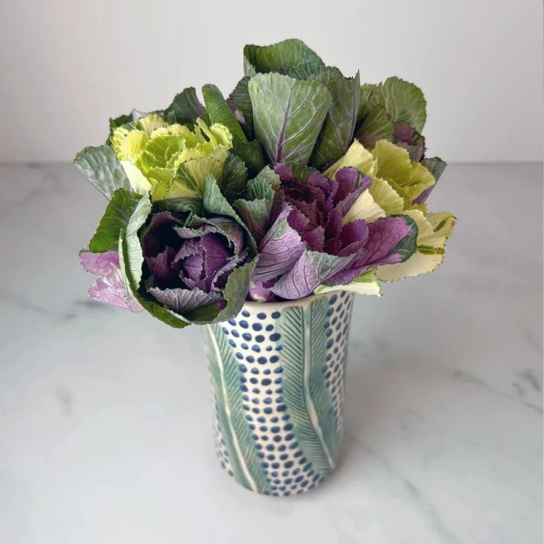 kiliim Palm Vase , dimensions 11 cm diameter × 23 cm height