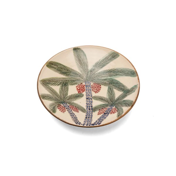 kiliim Palm Red Dates Serving Plate , 100% cotton & multi sizes