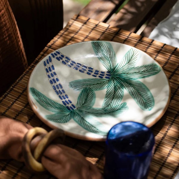 kiliim Palm Plate , multi sizes