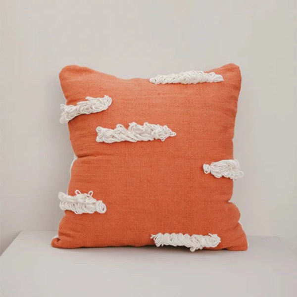 kiliim Orange Stratus Cushion , 100 % cotton & One size 40×40 cm