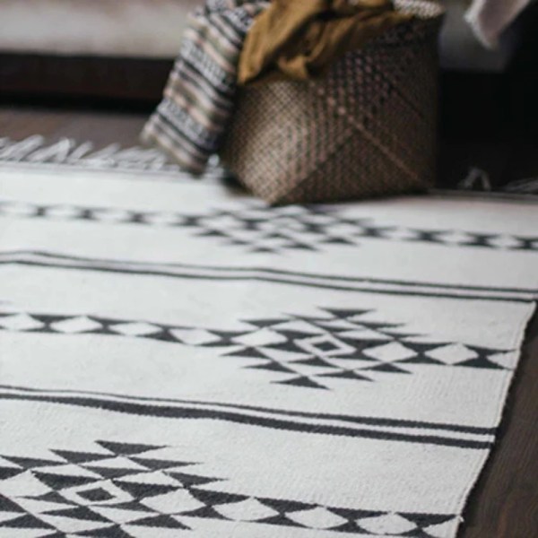 kiliim Neutral Medallions Rug , 100% cotton & multi sizes.