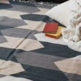 kiliim Neutral Chevron Rug , 100% cotton & one size 1.5×2 m