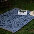 kiliim Navy Marine Rug , 100% cotton & multi sizes