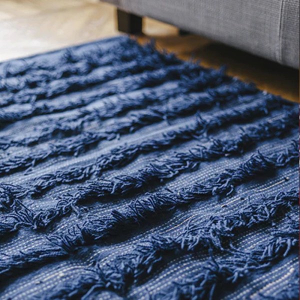 kiliim Navy Fringe Rug, multi Sizes
