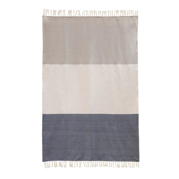 kiliim Navy & Beige Throw , one Size : 130×170 cm