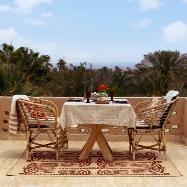 kiliim Nakheel Rug , 100 % Cotton & one Size: 50 X 50 cm