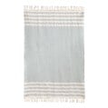 kiliim Mint Stripes Throw , 100% cotton & one Size: 130×170 cm