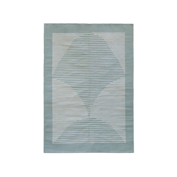 kiliim Mint Lotus Rug , natural Wool &multi Sizes