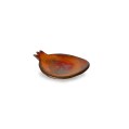 kiliim Metallic Pomegranate Dish , Diameter 20 cm, Height 4.5 cm & Lead-free glazed natural clay.
