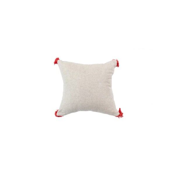kiliim Linen Red Akhmim Cushion , one Size : 50 X 50 CM