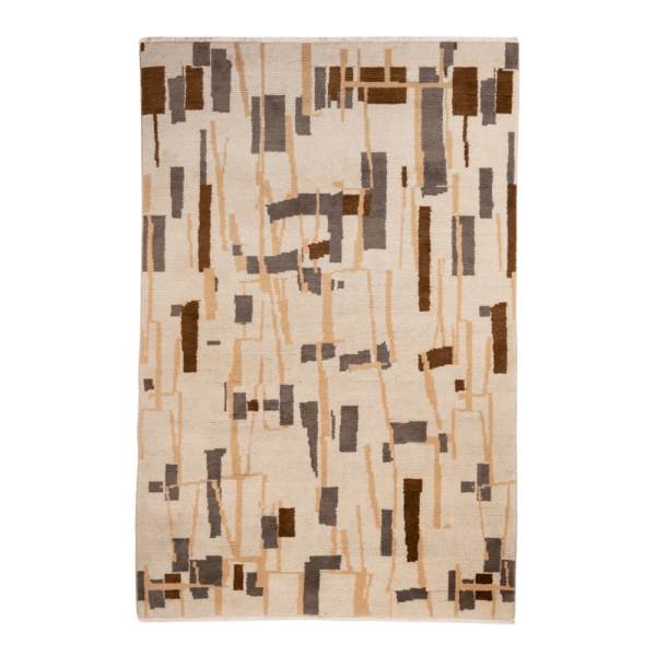 kiliim- Dark Shards Hand-knotted Carpet - Multiple sizes