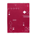 kiliim- Burgundy Scattered Stitch Rug - Multiple sizes