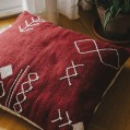 kiliim- Burgundy Scattered Stitch Cushion - Muliple sizes - Multiple options