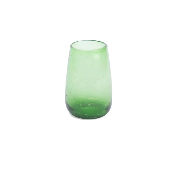 kiliim Narrow Recycled Glass Cup , one Size: 7 cm diameter, 12 cm height , multi color