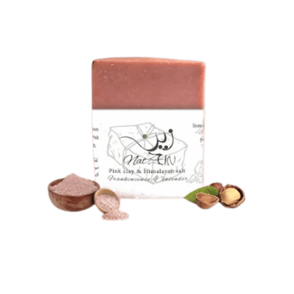 Zein - Handmade soap, detox soap for all skin types, Pink Clay, Himalayan salt & Lavender oil, 90 gm