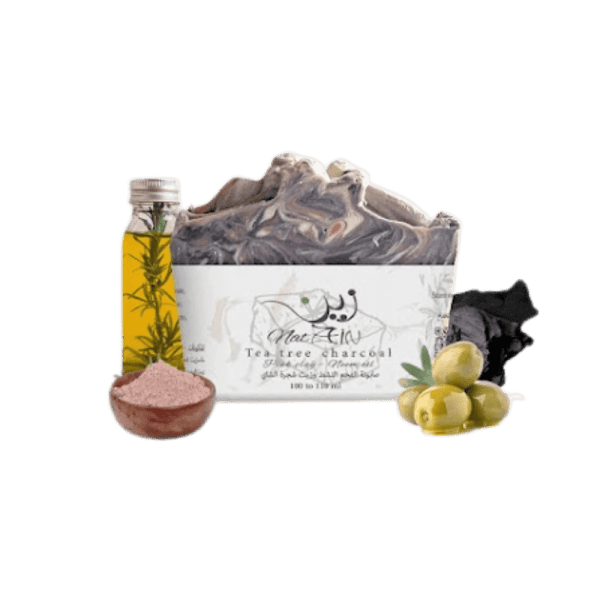 Zein - handmade soap Tea tree, charcoal & pink clay (for oily and acne-prone skin), 110 gm