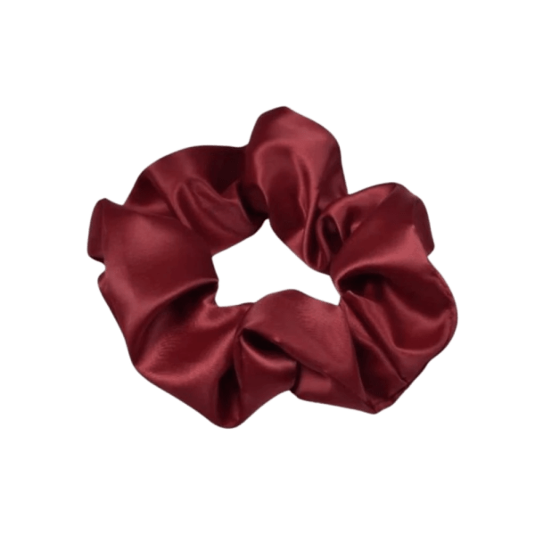 BEAUTIQS - Mulberry Damage Free Silk Scrunchie Hair Scrunchie for Frizz Prevention and Breakage Prevention Ponytail Holder, Burgundy