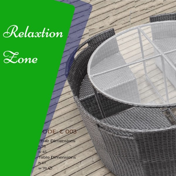 Snooze - Round dining set 4 chair + table