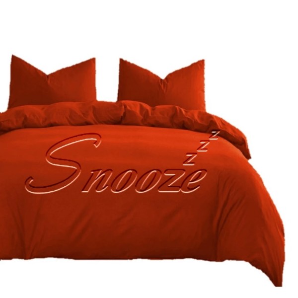 Snooze - Quilt cover, plain Brick - Multiple sizes