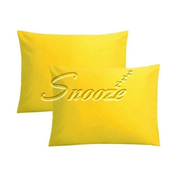 Snooze - Pillowcases, plain Shiny yellow