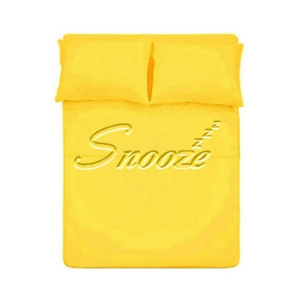 Snooze - Flat bed sheet set (Shiny yellow) - Multiple sizes