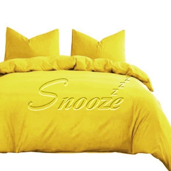 Snooze - Quilt cover, Plain Shiny yellow - Multiple sizes